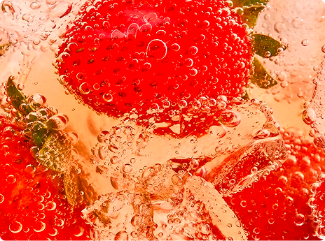 Refreshing strawberries in De La Calle Tepache